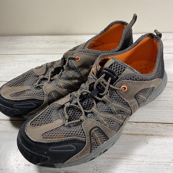 Gotcha Trekker Taupe Vented Soles Stay Tight Laces Men's Hiking Shoes Size 8 - Picture 1 of 14